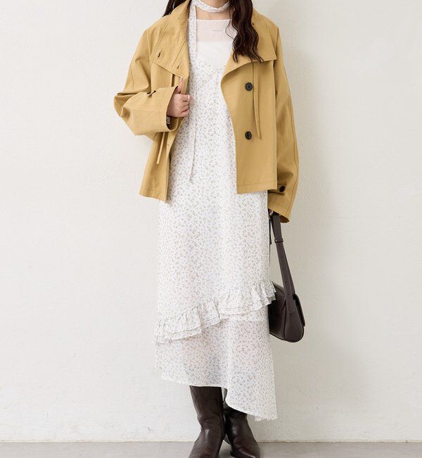  「スタンドカラーショートトレンチ」|トレンチコート|