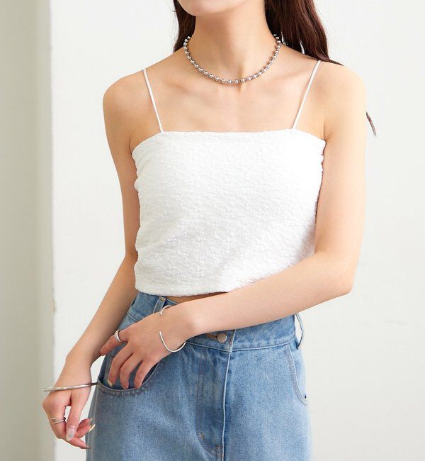  「パット付きレースキャミソール」|キャミソール|