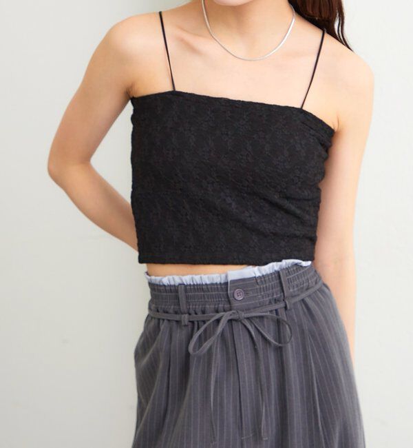  「パット付きレースキャミソール」|キャミソール|