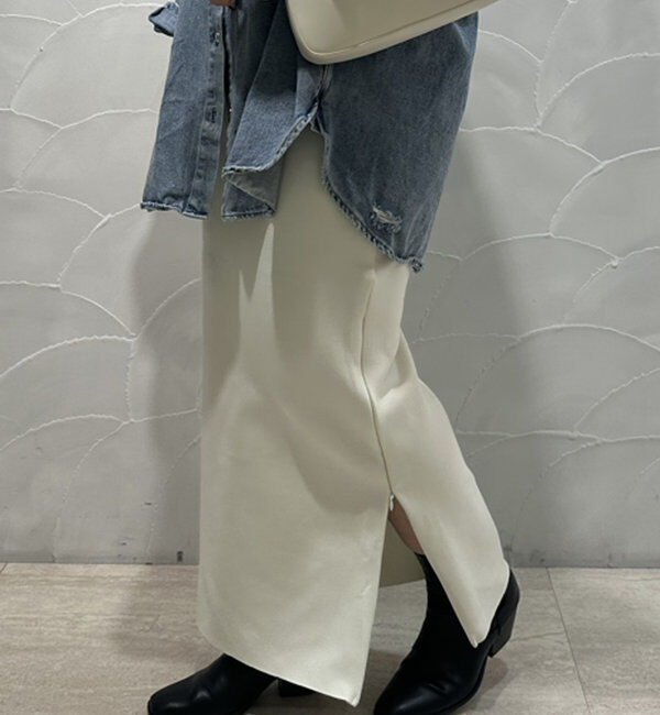  「【Lサイズも登場！】ポンチZIPタイトスカート」|スカート|