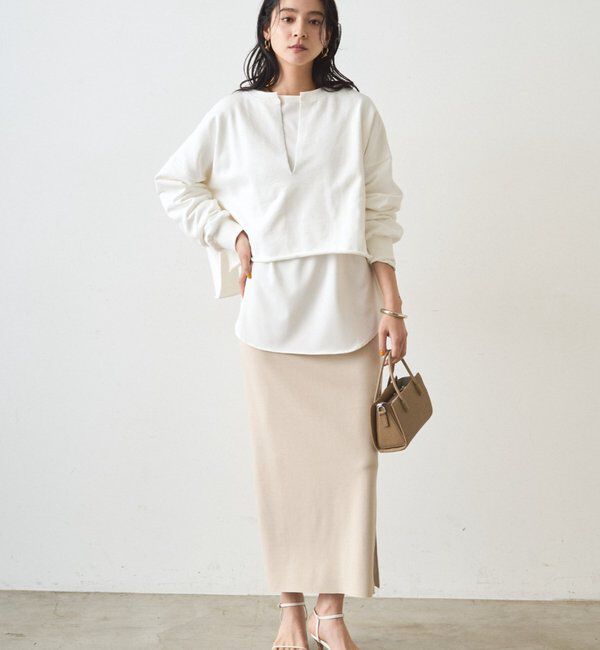  「【Lサイズも登場！】ポンチZIPタイトスカート」|スカート|