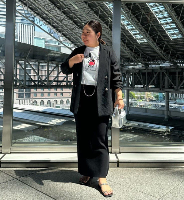  「【Lサイズも登場！】ポンチZIPタイトスカート」|スカート|