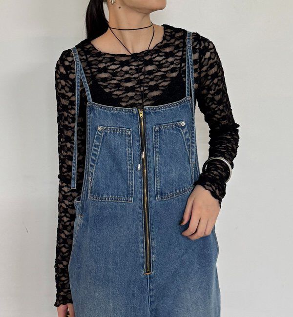  「カットレースプルオーバー」|Tシャツ・カットソー|ブラック