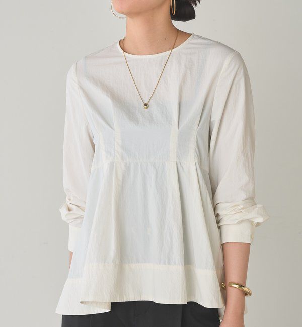  「Aラインペプラムブラウス」|シャツ・ブラウス|