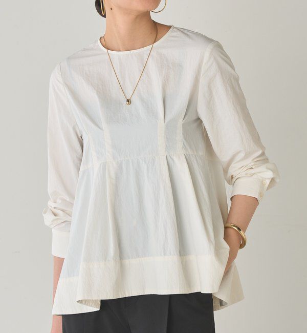  「Aラインペプラムブラウス」|シャツ・ブラウス|