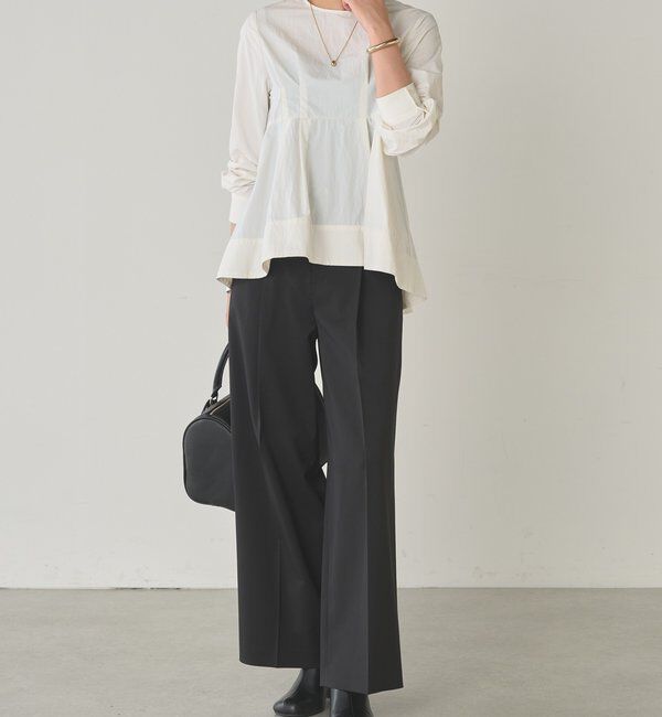  「Aラインペプラムブラウス」|シャツ・ブラウス|