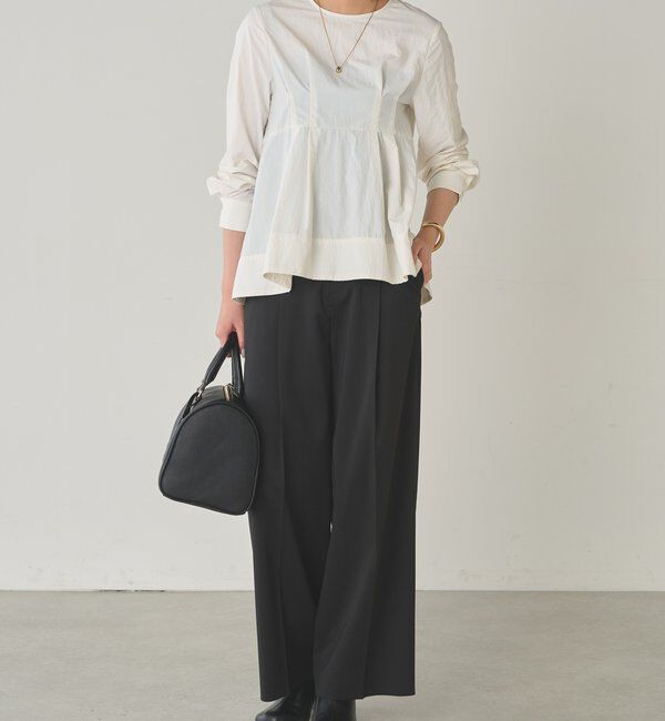  「Aラインペプラムブラウス」|シャツ・ブラウス|