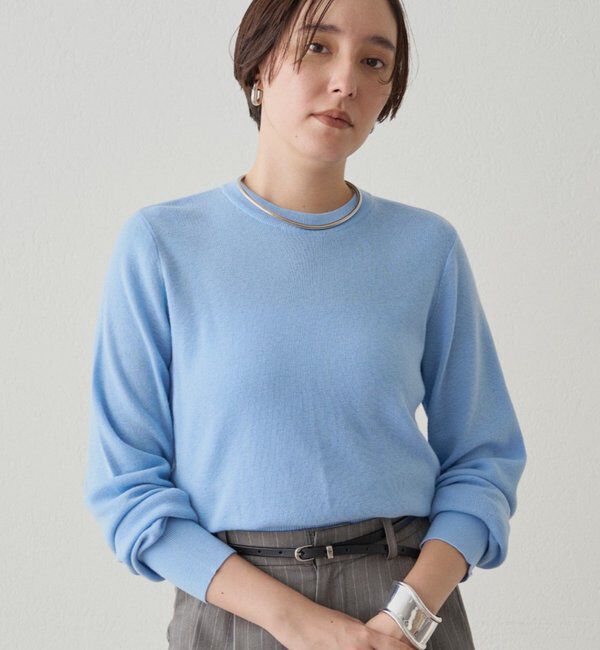  「ウールカシミヤクルーニット」|ニット・セーター|