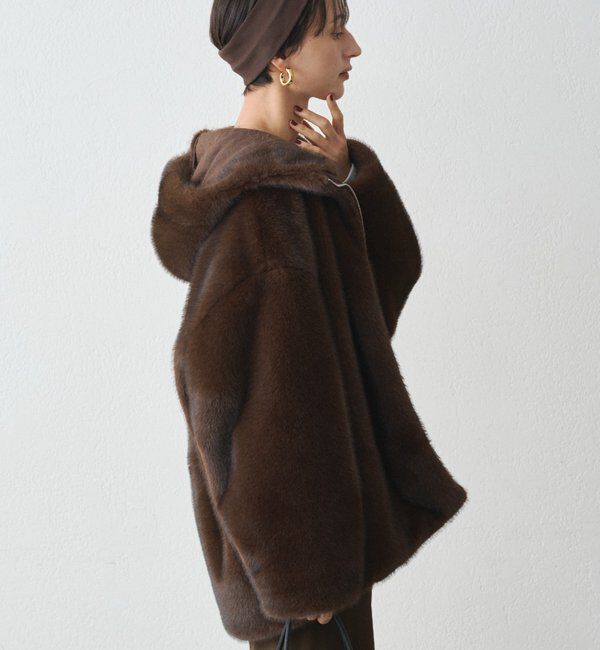  「フードフェイクファーブルゾン」|ベスト・ジレ|