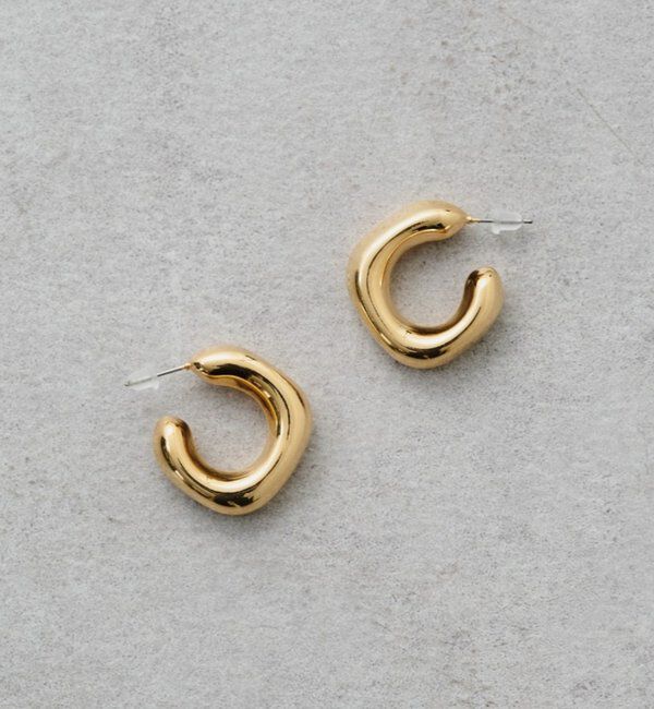  「【GALENA/ガレナ】ボリュームスクエアピアス」|リング|ゴールド