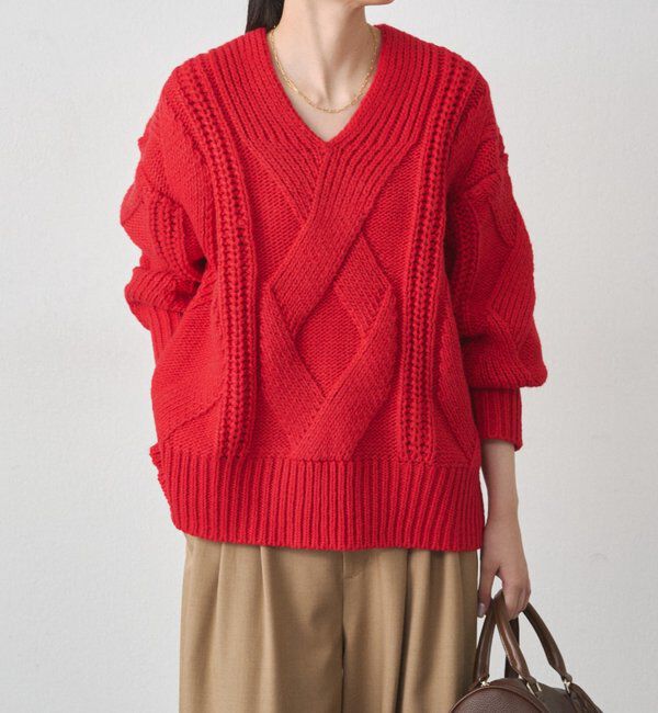  「ケーブルVニット」|ニット・セーター|