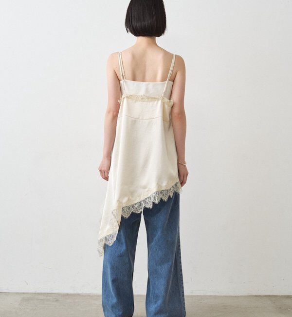  「サテンレースアシメキャミ」|シャツ・ブラウス|