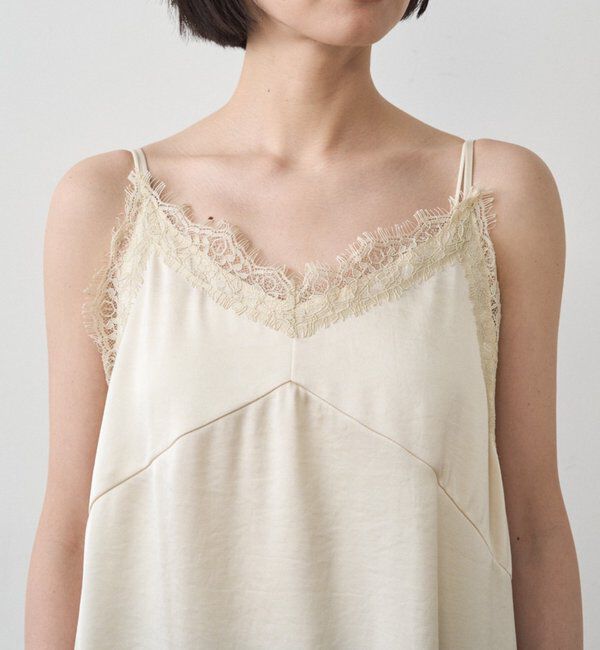  「サテンレースアシメキャミ」|シャツ・ブラウス|