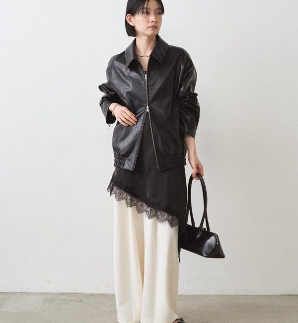  「サテンレースアシメキャミ」|シャツ・ブラウス|