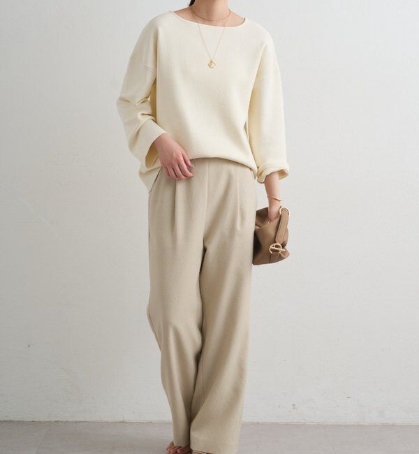  「麻調合繊タックパンツ」|チノ|