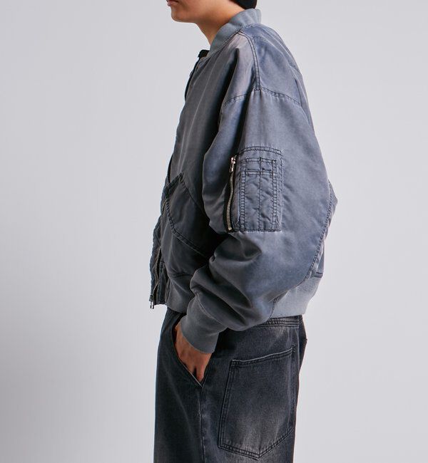  「Sourcreamピグメント加工MA1」|ブルゾン・スタジャン|