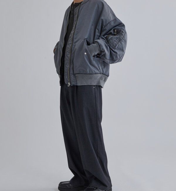  「Sourcreamピグメント加工MA1」|ブルゾン・スタジャン|