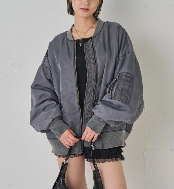  「Sourcreamピグメント加工MA1」|ブルゾン・スタジャン|