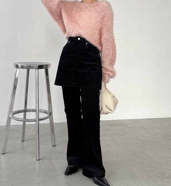  「【新色/レイヤード対応】コーデュロイフレアパンツ」|チノ|