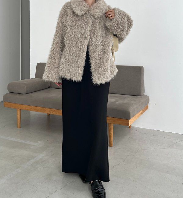  「【サイズ展開あり/軽量】MIXファースタンドカラーコート」|その他|