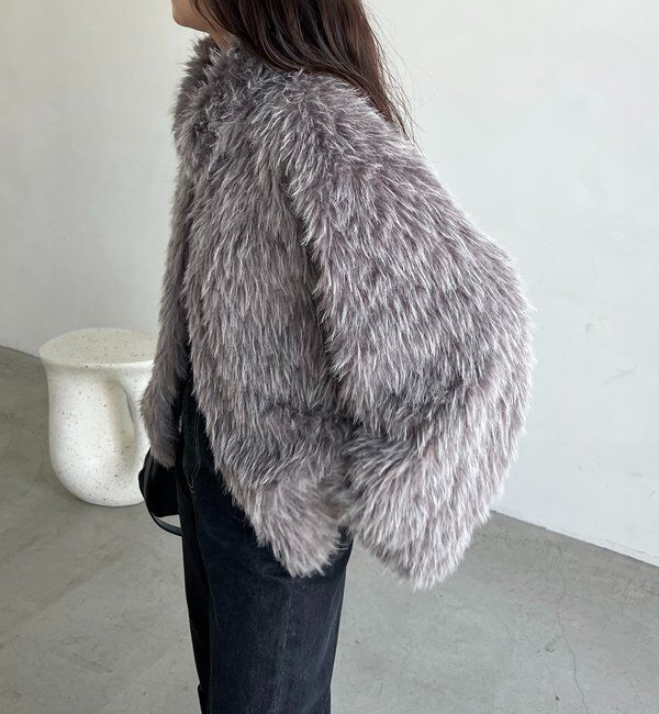  「【サイズ展開あり/軽量】MIXファースタンドカラーコート」|その他|