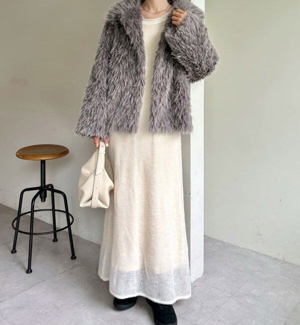  「【サイズ展開あり/軽量】MIXファースタンドカラーコート」|その他|