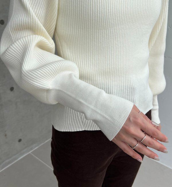  「スクエアパフニット」|ニット・セーター|