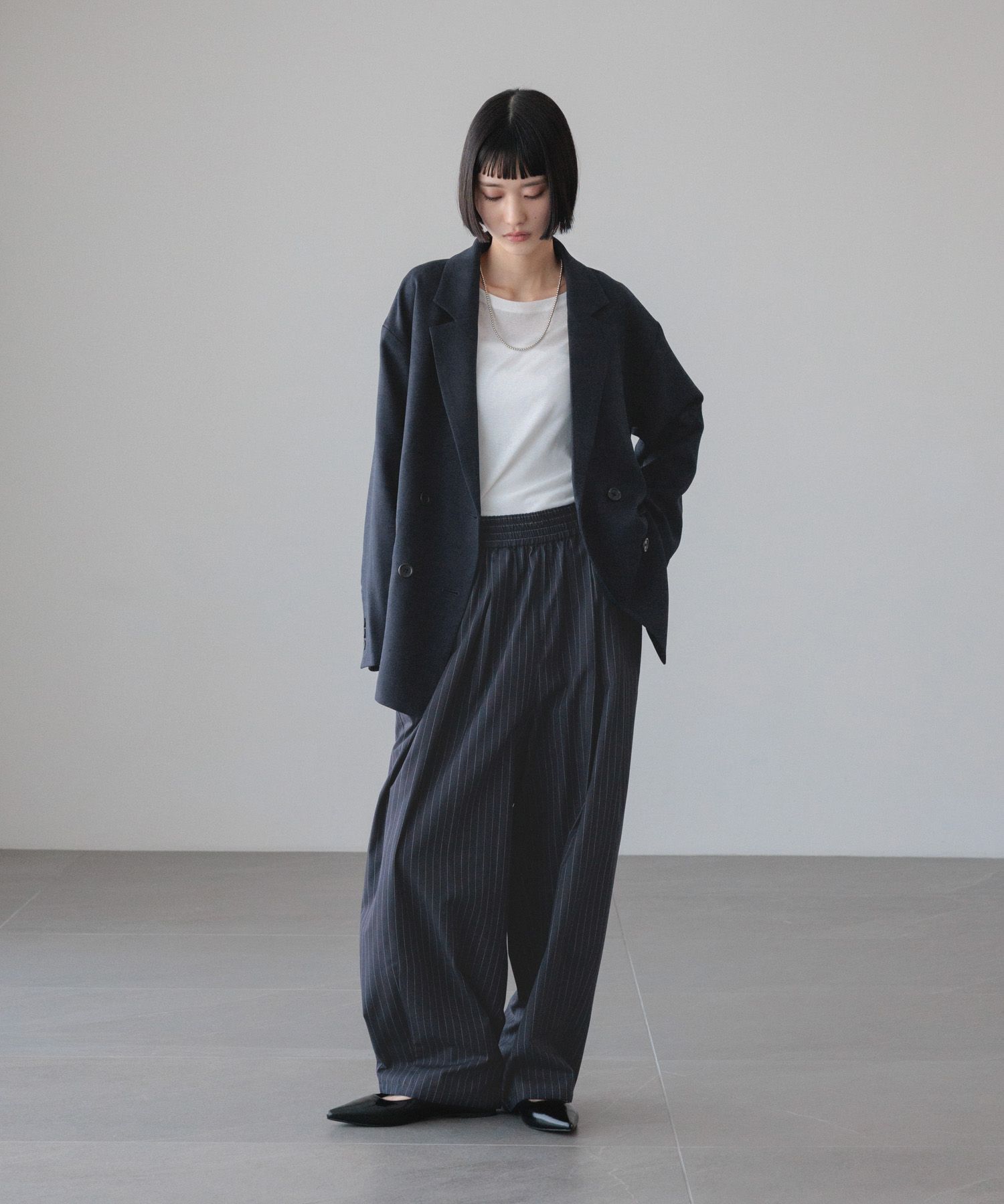 LOWRYS FARM「イージーワイドコクーンパンツ」|チノ|