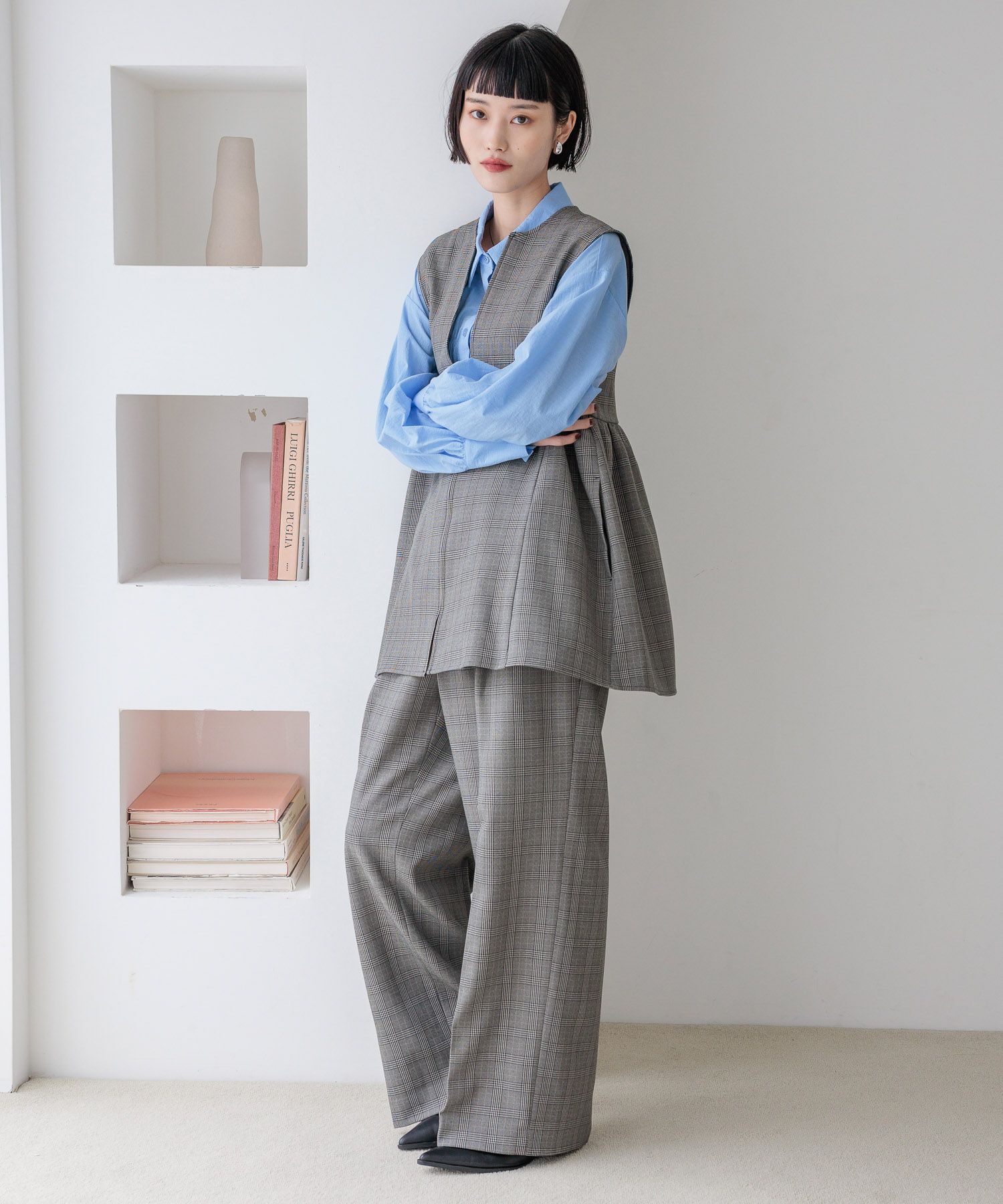 LOWRYS FARM「ラナテックワイドパンツ」|チノ|