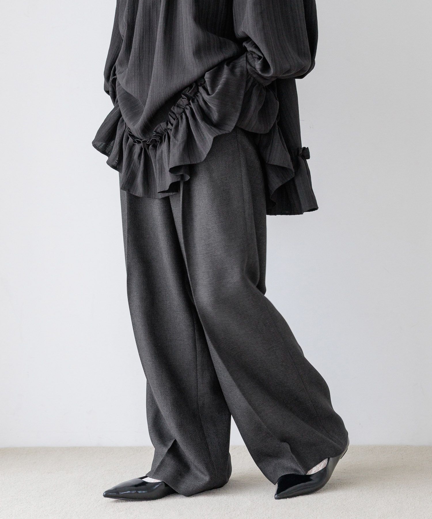 LOWRYS FARM「ラナテックワイドパンツ」|チノ|