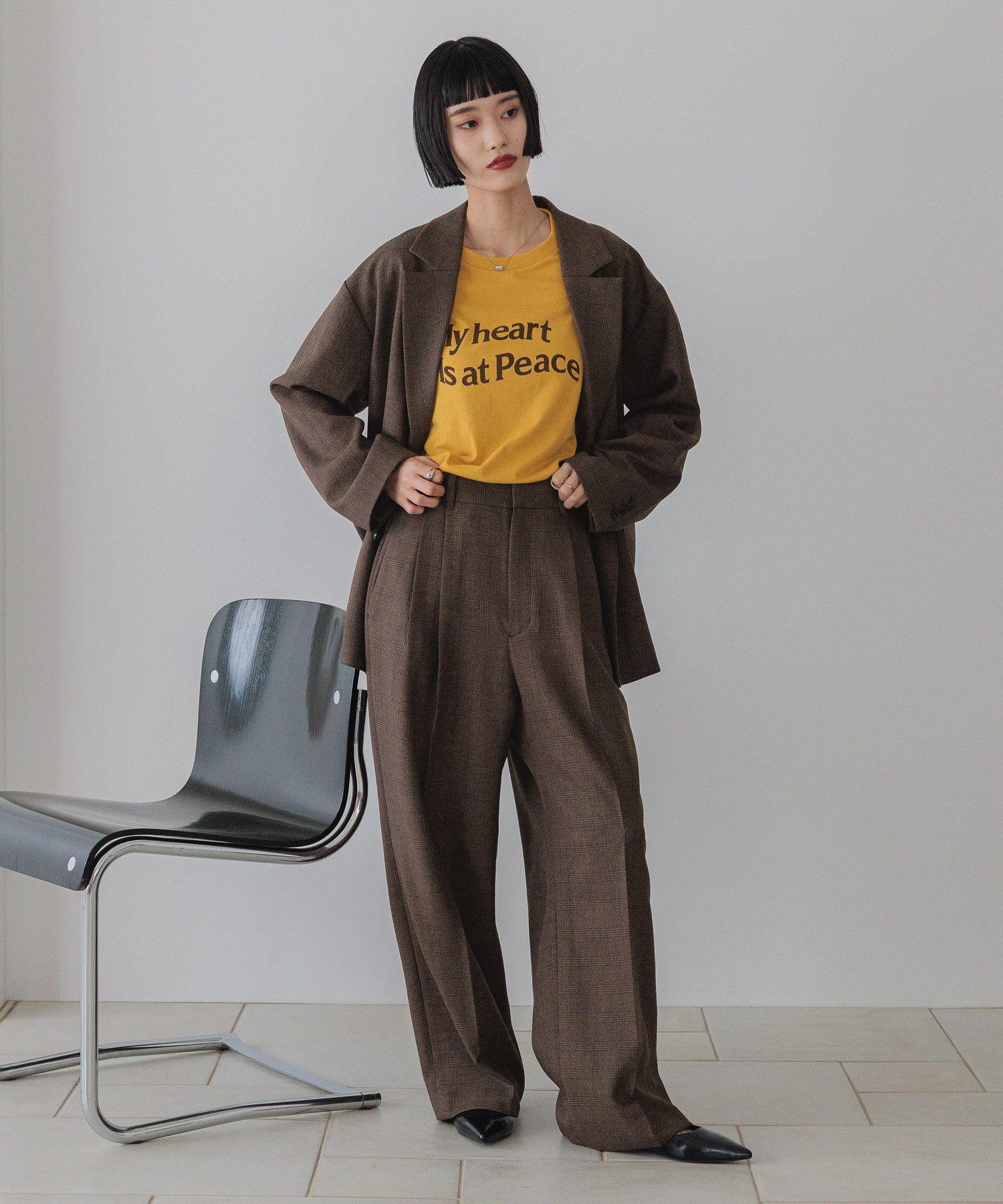 LOWRYS FARM「ラナテックワイドパンツ」|チノ|