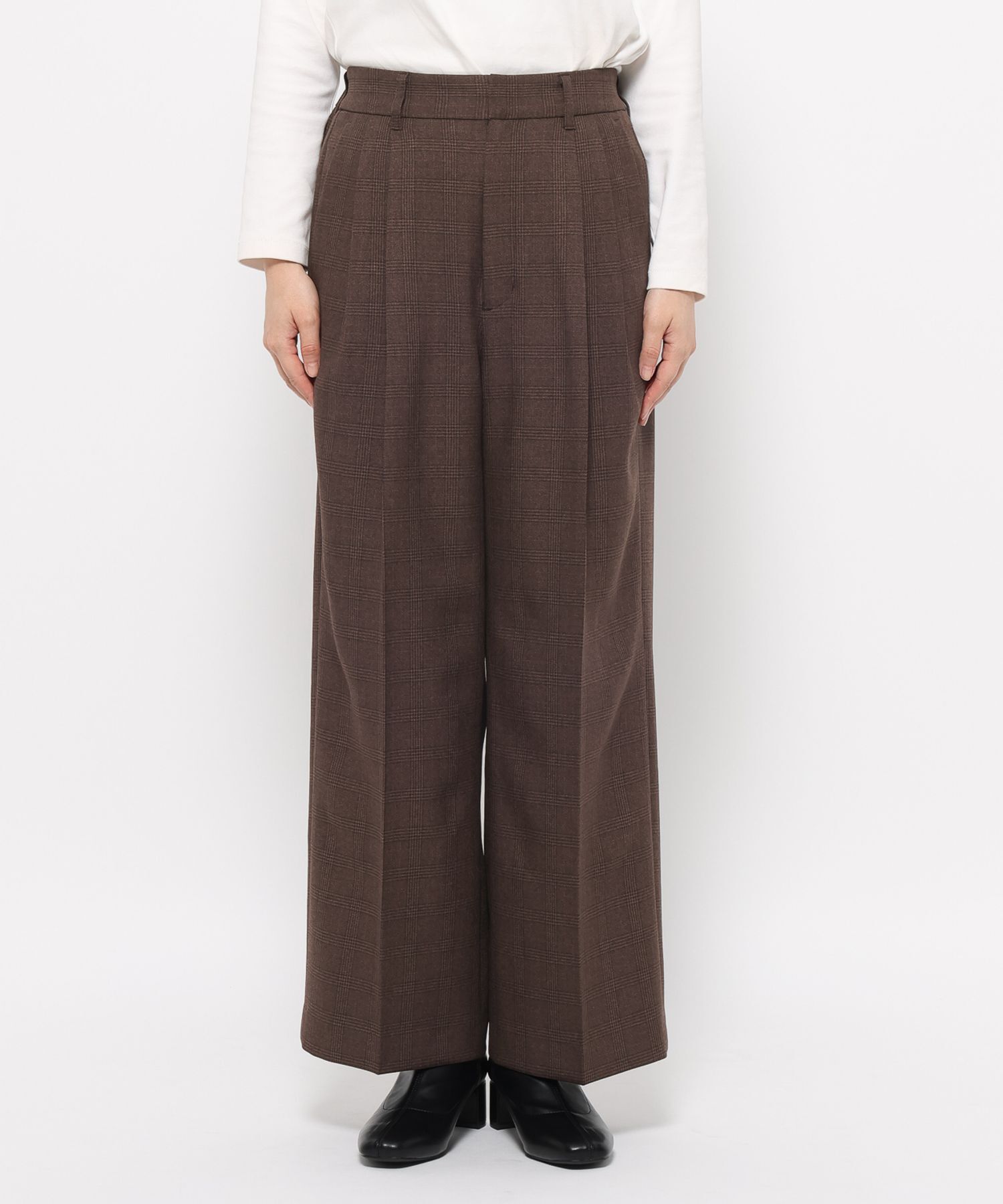 LOWRYS FARM「ラナテックワイドパンツ」|チノ|