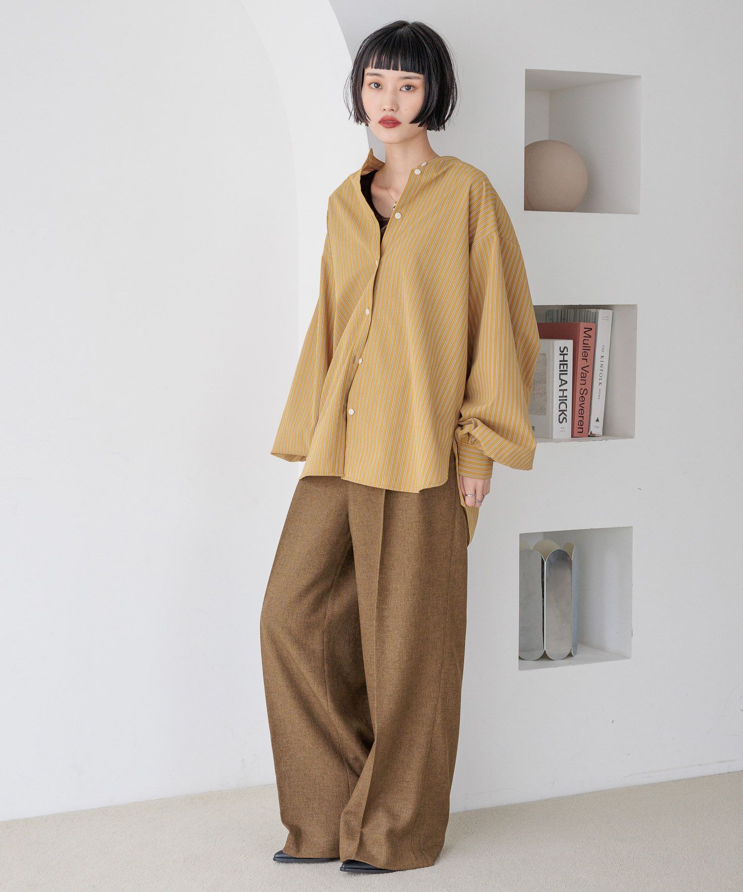 LOWRYS FARM「ラナテックワイドパンツ」|チノ|