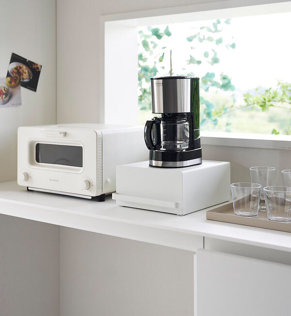 collex「【tower】 引出付きキッチン家電下ラック 省スペース 台所収納」|食器・キッチングッズ|