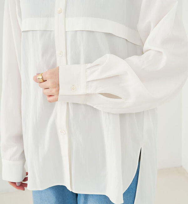 collex「フロント切替バックギャザーシャツ」|シャツ・ブラウス|