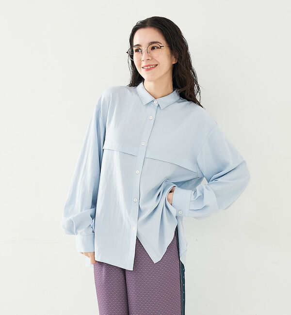 collex「フロント切替バックギャザーシャツ」|シャツ・ブラウス|