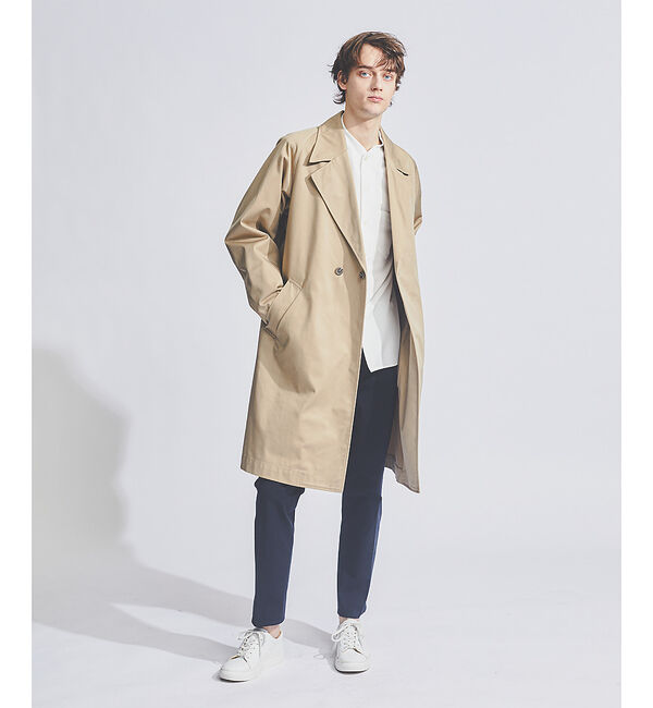 ABAHOUSE「【変形襟】定番/シャンブレーツイル カラーレス シャツ / バンドカラーシャツ」|シャツ・ブラウス|