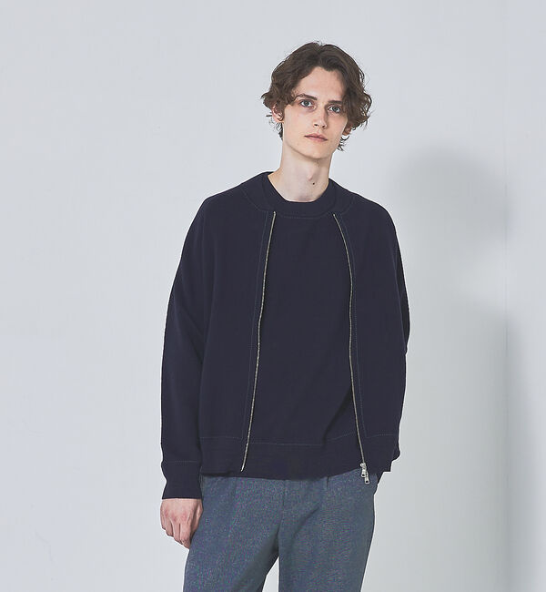 ABAHOUSE「【アンサンブル対応】ダブルジャガード ニット ブルゾン」|カーディガン|