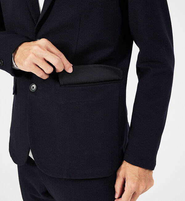 ABAHOUSE「【セットアップ対応】カシミヤタッチ ピーチ起毛 ストレッチ ジャケット」|テーラードジャケット|