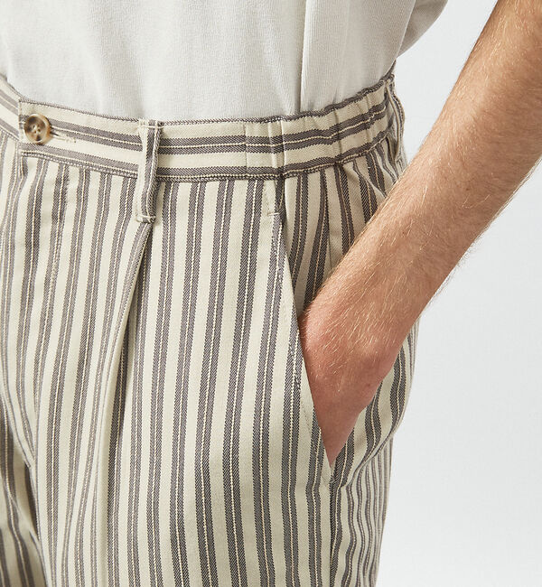 ABAHOUSE「【リネンライク 】ストライプ リラックスパンツ / ワイドパンツ」|その他|