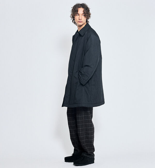 ABAHOUSE「ワッシャーナイロン 中綿パデットコート / Padded Half Coat /」|ステンカラーコート|