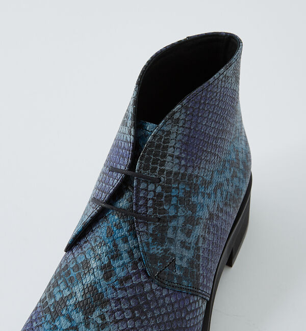 alfredoBANNISTER「オブリーク パイソン チャッカ ブーツ」|ショートブーツ|