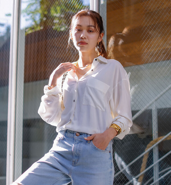 Rouge vif「レーヨンとろみシャツ」|シャツ・ブラウス|