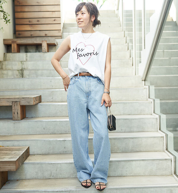 Rouge vif「ハートロゴノースリボックスTEE」|Tシャツ・カットソー|