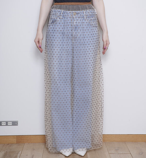 Rouge vif「スター＆ハート柄チュールスカート」|スカート|