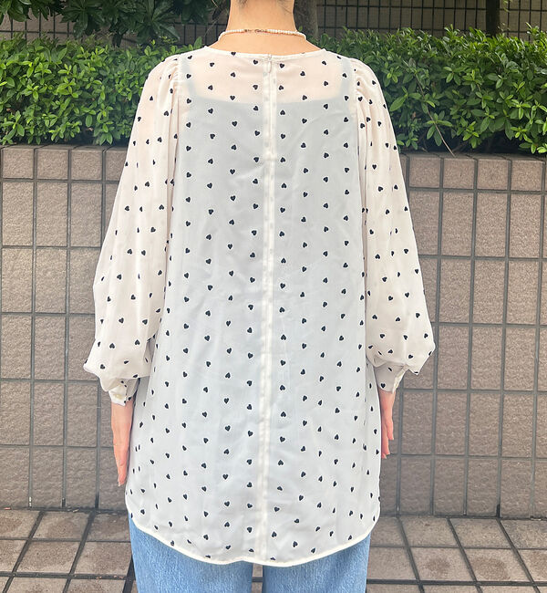 Rouge vif「ハートフロッキーシアーブラウス」|シャツ・ブラウス|