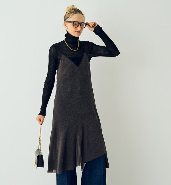 Rouge vif「シアーラメチュールキャミワンピース」|ワンピース|