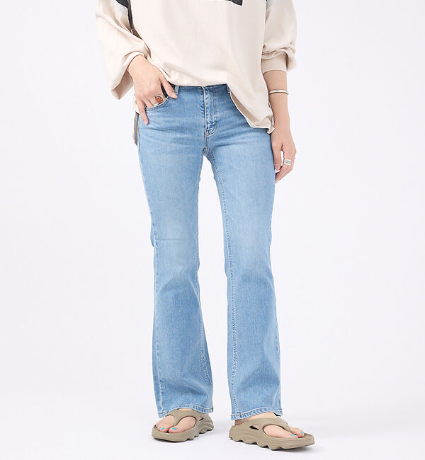 Rouge vif「【SOMETHING / サムシング】LISA フレアデニムパンツ」|デニム|