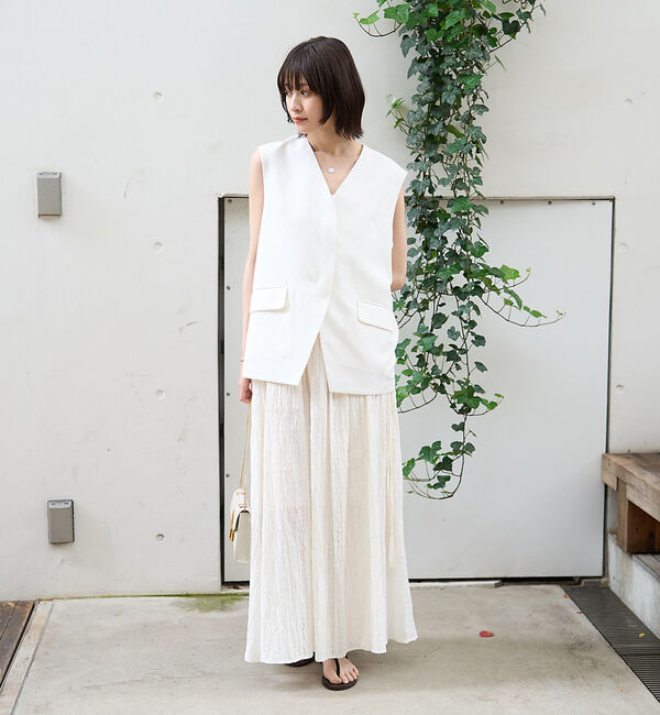 Rouge vif「ボリュームギャザーサイドスリットロングスカート」|スカート|