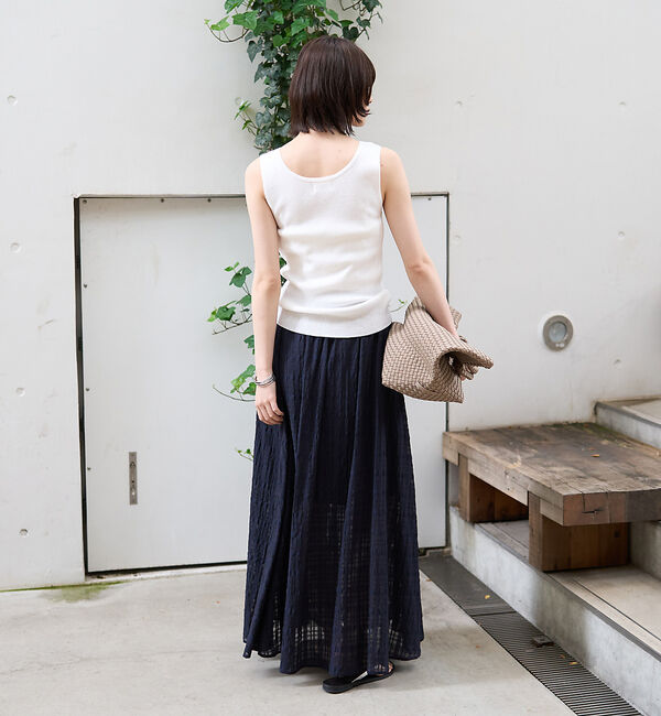 Rouge vif「ボリュームギャザーサイドスリットロングスカート」|スカート|